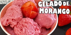 Gelado de morangos